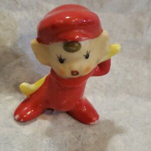Rare Pixie Miniature Golf Figurine Cute 1950s Japan Determined Little Golfer Elf